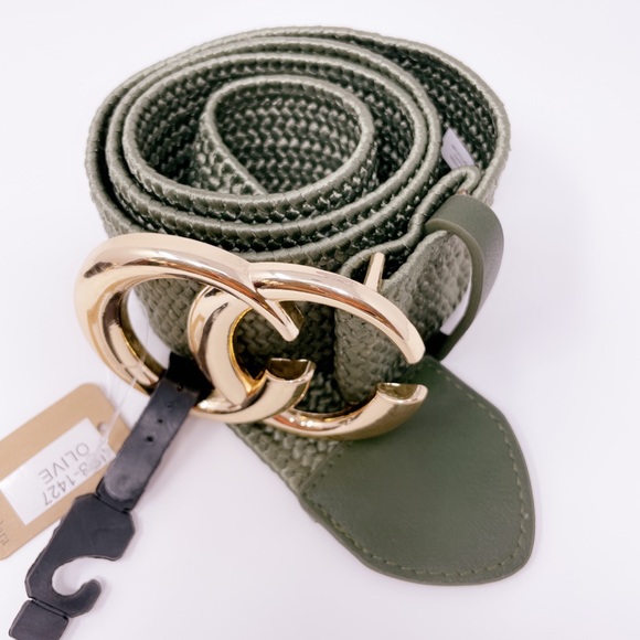 Fashion Straw Woven Elastic Stretch Waist Belt